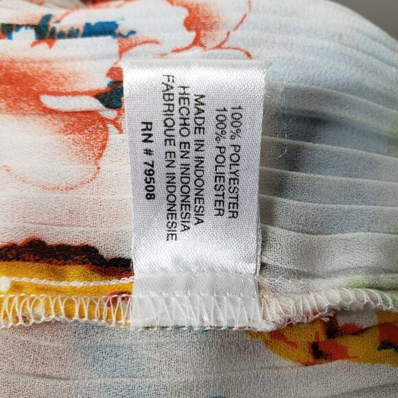 Vtg Le Caviar Women's Accordion Sheer Butterfly Blouse Top Sz S, White (1210) - Picture 6 of 6